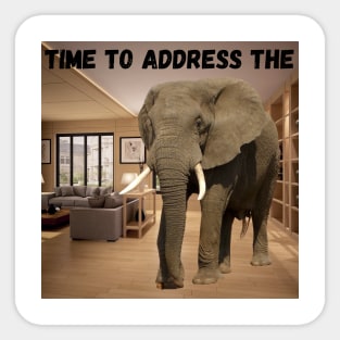 Elephant in the Room Sticker